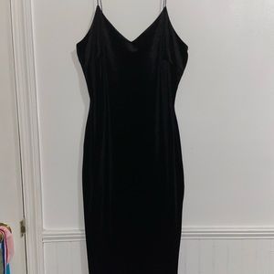 Black sued dress